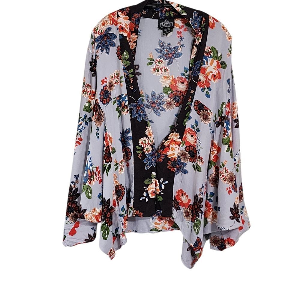 Angie Kimono S Floral Oversized Boho